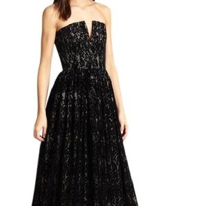 Alice + Olivia Ivory Floor Length Evening Gown